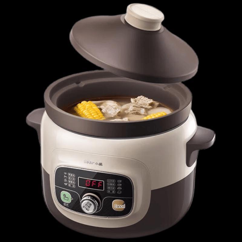 Bear ZMD 4L Electric Purple Clay Stew Pot CN plug (adapter included)