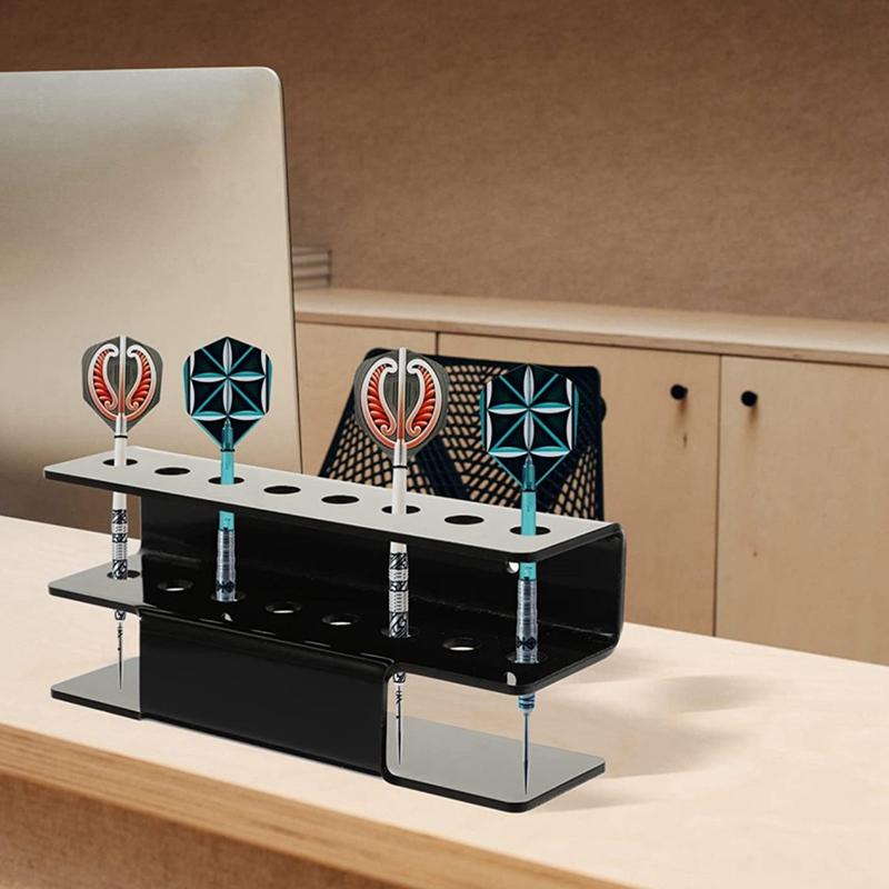 Wall Mounted Indoor Dart Holder 8-Holes Acrylic Dart Display Stand Storage Rack