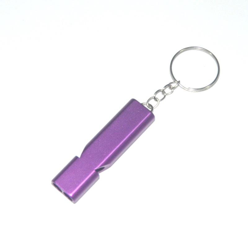 EDC Portable Double Tube High-Frequency Aluminum Whistle for Outdoor Survival