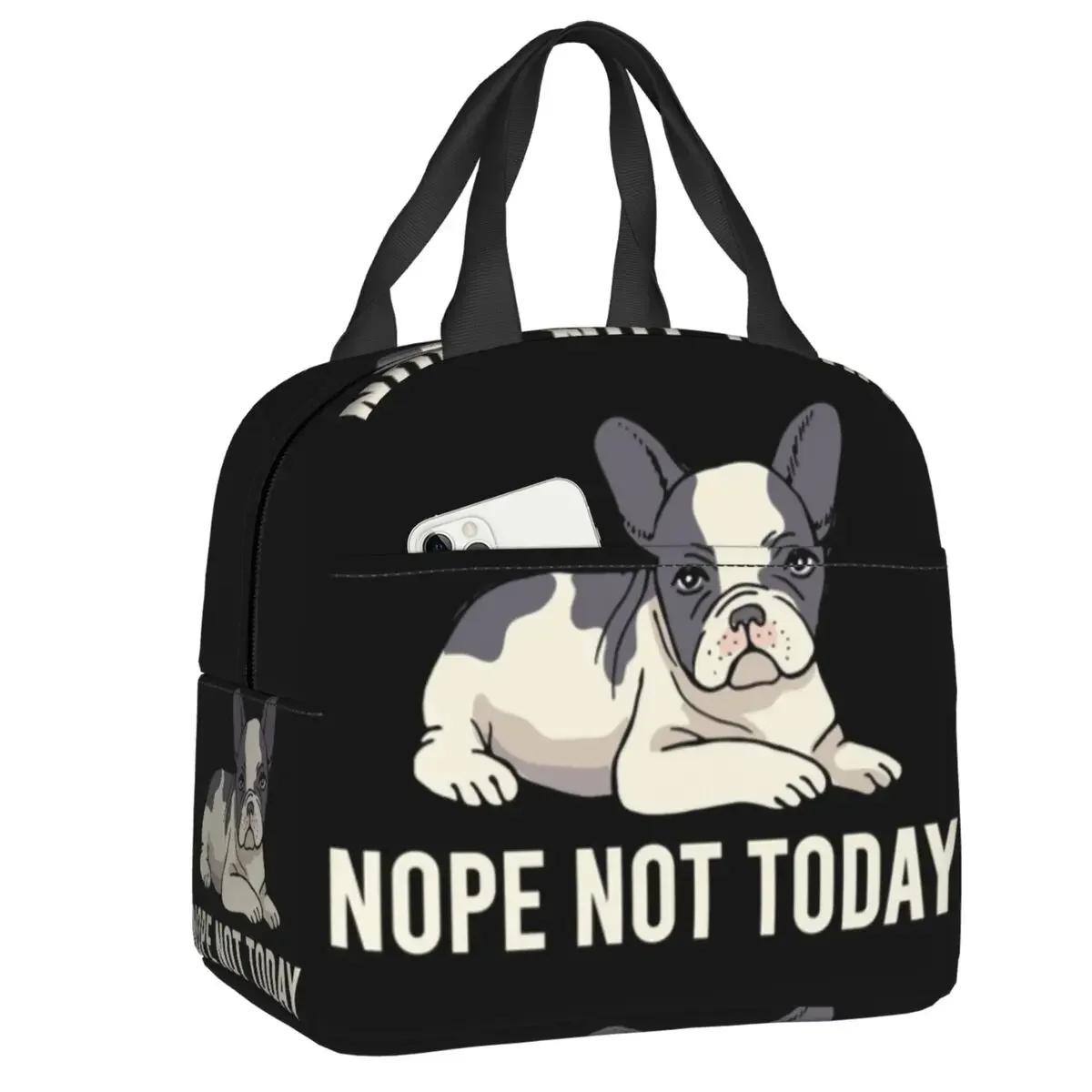 

Французский поцелуй изолированная сумка для обеда для женщин бульдог любитель собак портативный холодильник термоконтейнер для бенто дети школьники 22x20x13CM