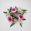 2026 Simulated Candlestick Wreath Silk Artificial Flowers Candle Ring Mini Wreath Wedding Party Decoration