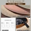 Autumn and Winter Temperament Beret Women's High-end Sense New Wool Woolen Big Head Circumference Versatile Leather Velvet Painter Hat