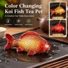 Heat Sensitive Tea Play Decoration Resin Koi Fish Tea Pet  for Kung Fu Tea Lovers Gifts