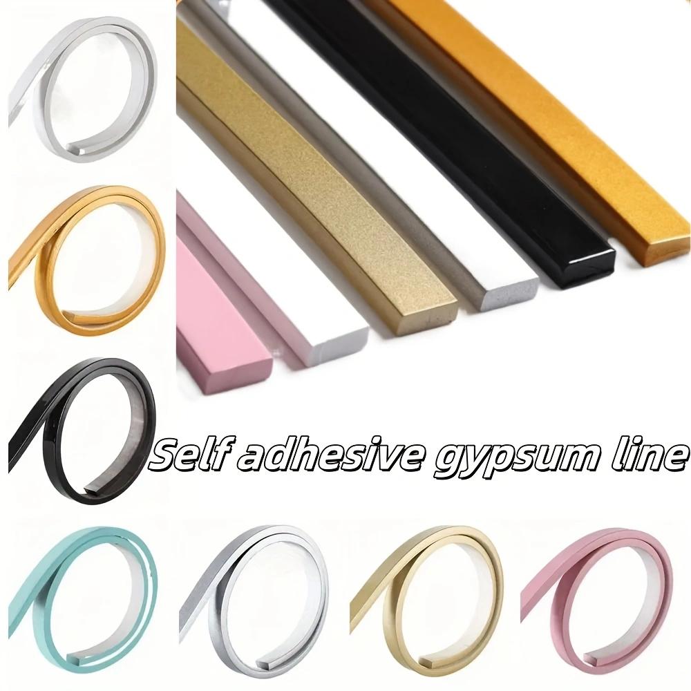 1PC 1m/39.37inch 3D PVC Wall Molding Soft Line Self-Adhesive Trim Line Frame Skirting Border Decor Strip Background