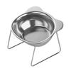 Stainless Steel Pet Bowl with Neck Support Stand for Cats & Dogs - Water and Food Bowl
