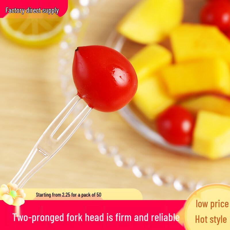 ZISIZ Disposable Plastic Fruit Forks