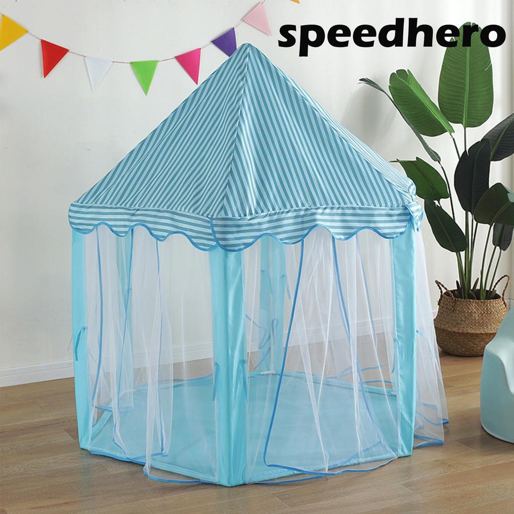 Speedhero Kids Tent Castle Tent House Camping Tent Pretend Play Educational Toy Play Ball Pit Storage Bag Included Opening and Closing Playhouse