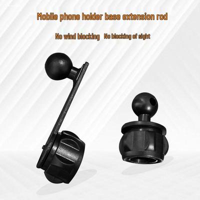 Aluminum Alloy Car Mount: 17mm Ball Head Extension Rod for Phone Navigation, 1/4" Universal Elbow