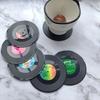 Set di 12 Sottobicchieri per Tazze Vintage Colorati Retro Dischi in Vinile Sottobicchieri per Bevande Set Sottobicchieri Disco in Vinile Decorazione Tavolino da Caffè