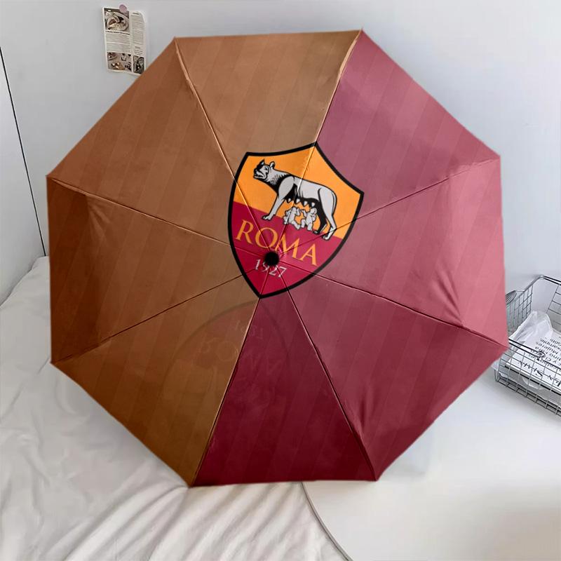 AS Roma  Pattern, Automatic Folding Umbrella, Portable and Foldable Design, 8 Ribs, a Christmas or Birthday Gift.