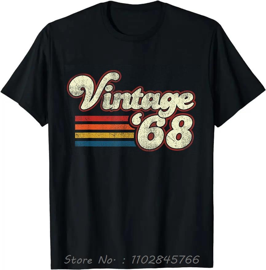 Vintage Mens Clothing Classic Car Oversized Tshirt1968 Streetwear Cotton Tshirt Personalized Camiseta Hombre Fitness T Shirt