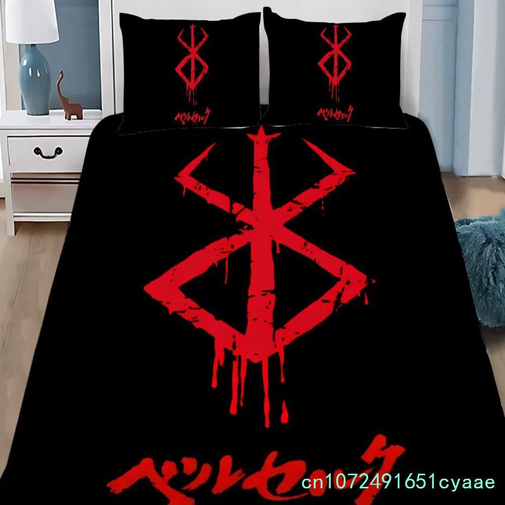 Copripiumino Federa Set Biancheria da Letto Anime Berserk Adulto Ragazzo Ragazza Decorazione Camera da Letto Regalo Bambini Singolo Matrimoniale Grande Dimensioni