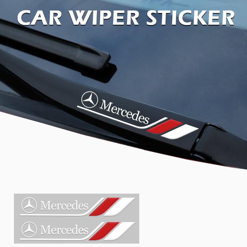 CRK1 Car Crystal emblem Auto Decor Decals Car Window Wiper Stickers for Mercedes Benz A B C S Class AMG GLA CLA GLC W176 Ornaments