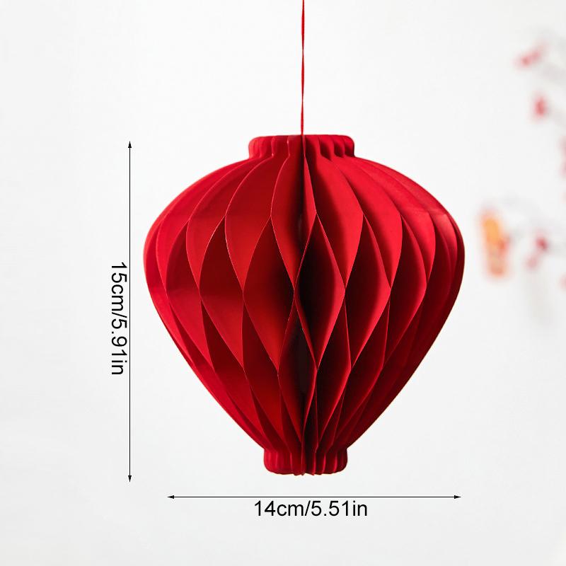 1PC Unfolding Hung Modern Aesthetics Spring Festival Origami Lantern Balcony Eastern Tradition Decorative Magnetic Living Room