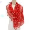 Lace Scarf Women Lightweight Hijab Elegant 2024 Print Silk Neckerchief Shawl Wraps Headband Handle Hair Accessories Bandana