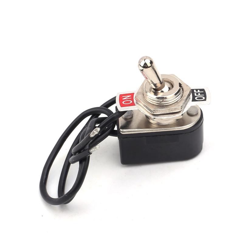 1PC AC 250V 6A On/Off Prewired Standard Toggle Switch With Wire Cable KNS-1 SPST Contacts Switch Electrical Equipment Switches4