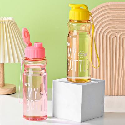 550ML Portable Transparent Multi-color Large Capacity Plastic Water Cup Water Bottle