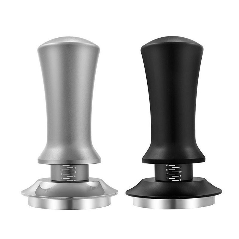 51/53/58Mm Coffee Tamper Stainless Steel Coffee Powder Constant Press Hammer With Scale Thread Base Espresso Accessories