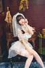 Clearstone Crystal Bride Cosplay Costume for Halloween Women, Silver,
