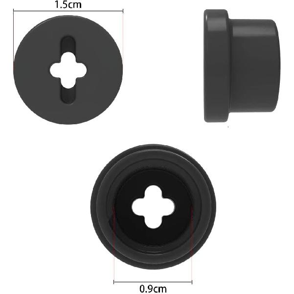 6Pcs Bladder Valve Screws for Riddell Speedflex Helmet & Speed Lcon, High Impact Resistant Valve Cap, Black