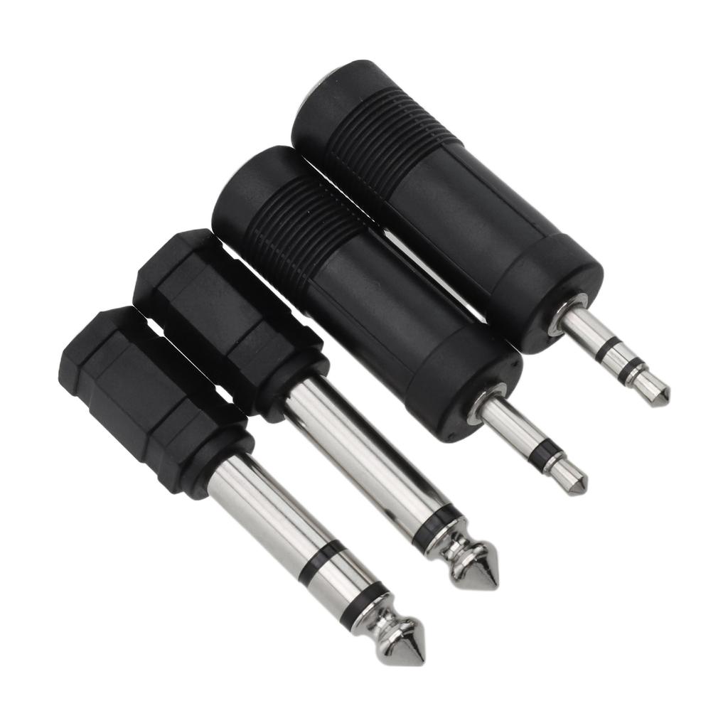4 pièces Adaptateurs Connecteurs Casque Stéréo 3,5 mm vers 6,35 mm Compatibles avec les Systèmes Audio Domestiques, de Bureau, de Conférence et Éducatifs