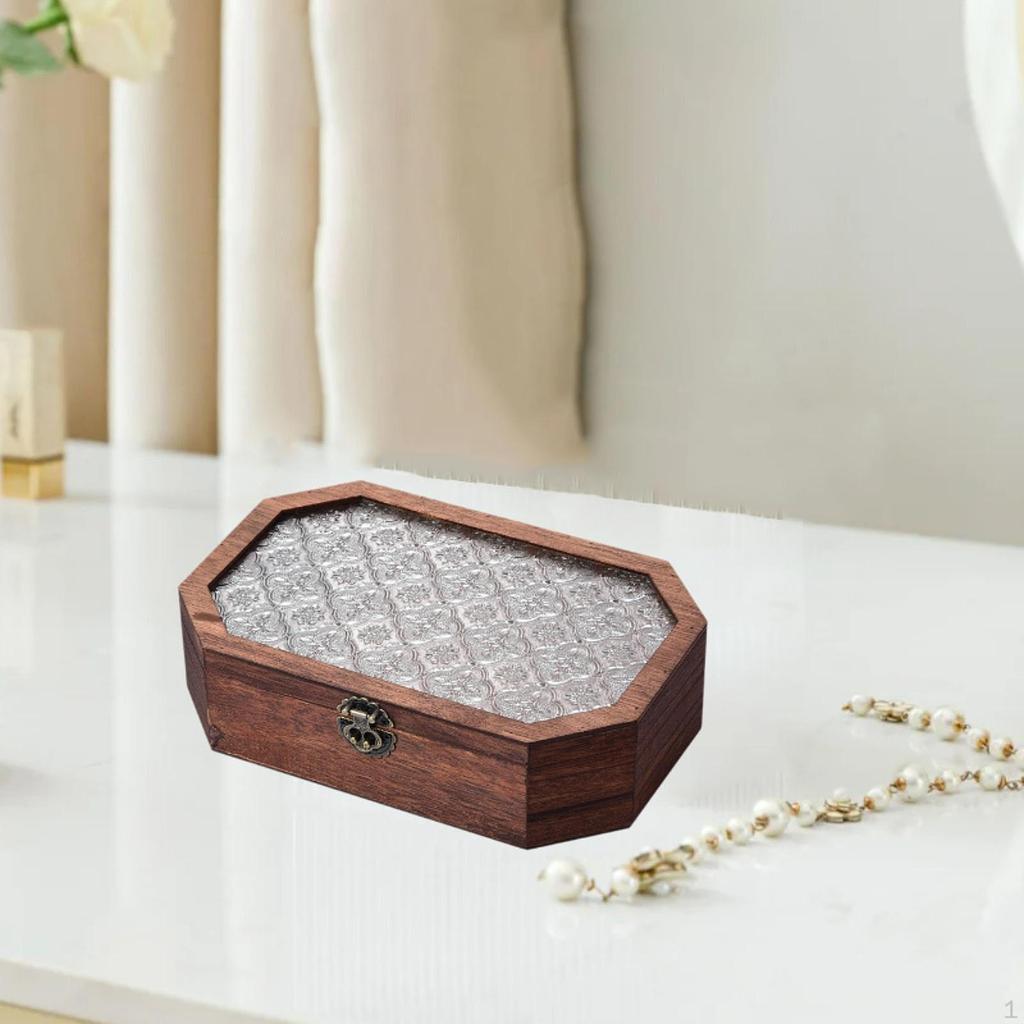 Desktop Storage Box Container Reusable Decorative Retro Styles Display Stand Organization for Office