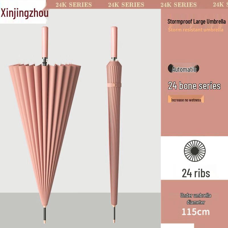 Automatic 24-Rib Straight Handle Umbrella