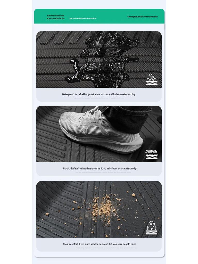 Tesla YL Model Foot Pads: TPE2026 for Six-Seater Car Modification Accessories