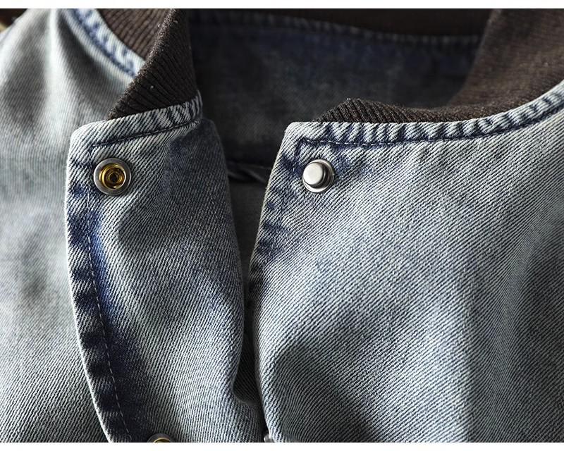 Damen Petites lockere Jeansjacke mit Revers - Frühling Lässig Übergröße