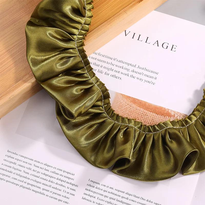 30meter Double Satin Wavy Ribbon leaf 55MM Chroma Colorful Skirt Lace Bows DIY Handmade Hair Accessories Gown Material