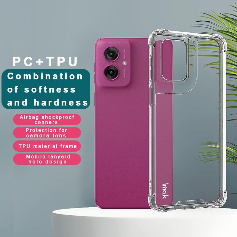 

IMAK For Motorola Moto G55 5G Case PC+TPU Shockproof Clear Phone Cover A