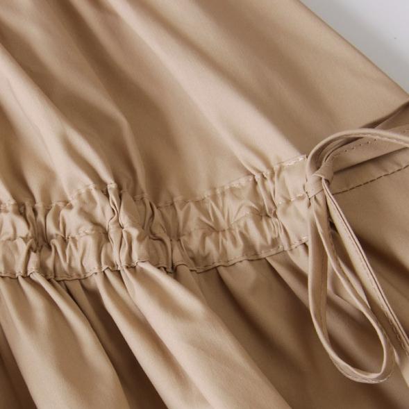 Sommar kvinnors Casual Mode Enfärgad ruched plisserad oregelbunden halvlång kjol