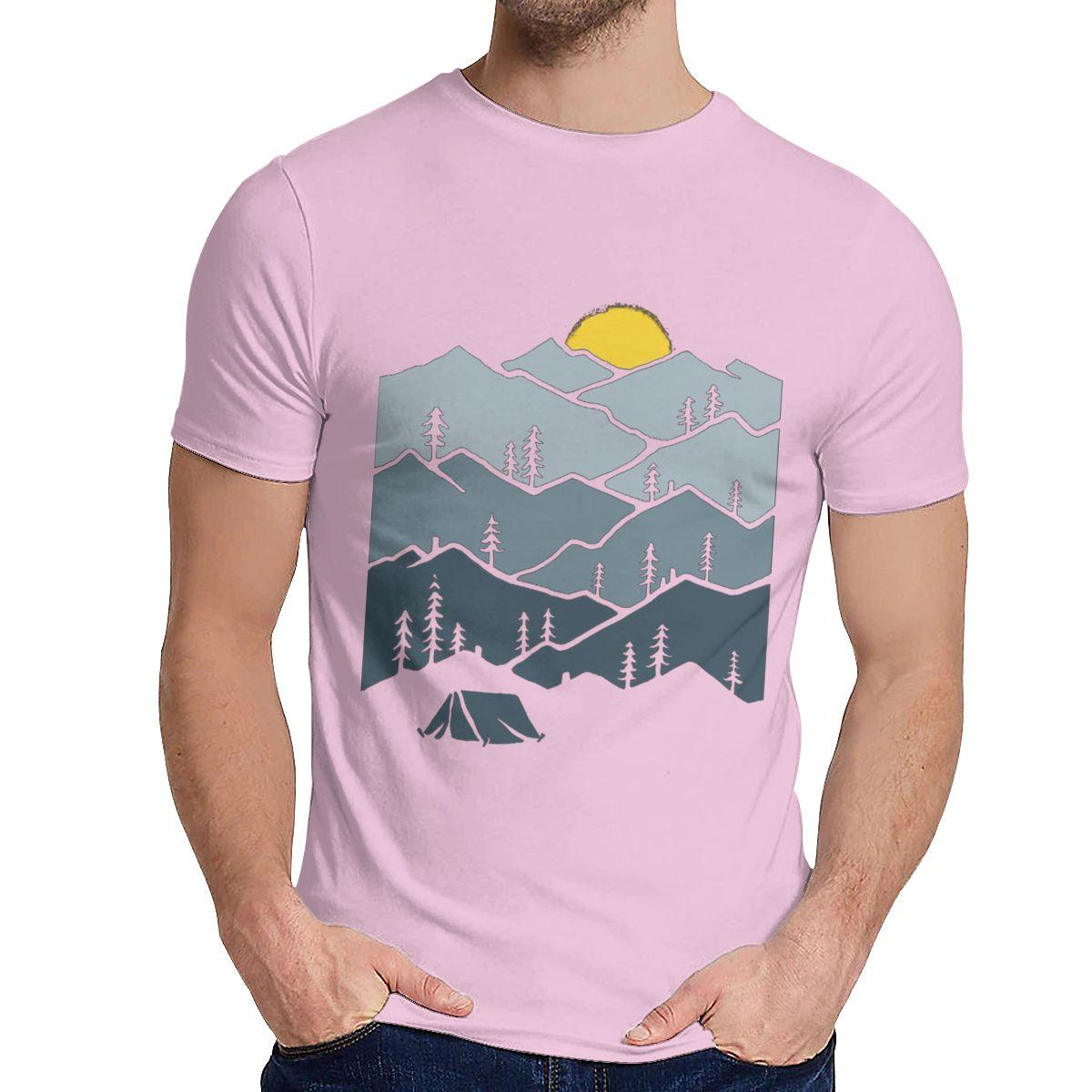 Hiking Moutain Hike Camping T Shirt Classic Round Neck Summer Casual Camiseta T Shirt S