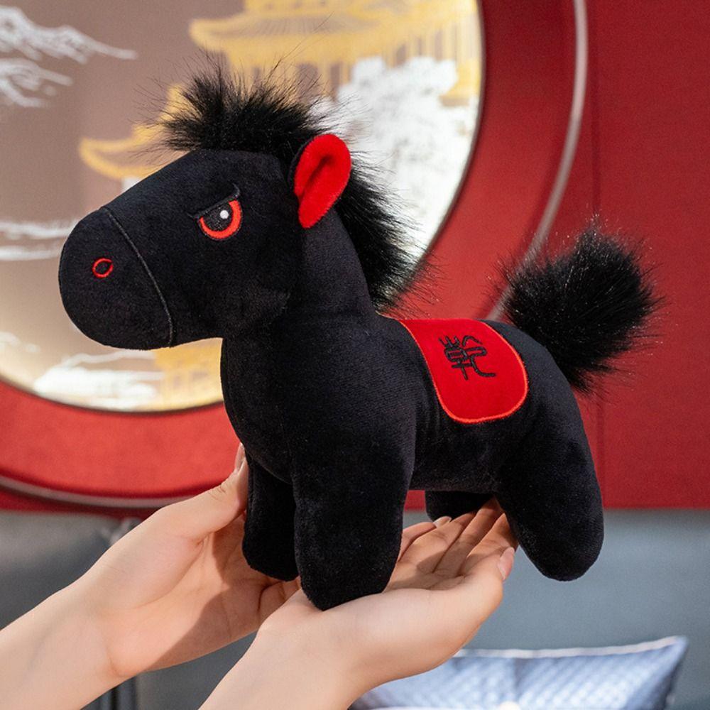 Cute Stuffed Animal Doll Mascot Dolls Zodiac Pony Figurine Cartoon Steed Doll  Year of Horse