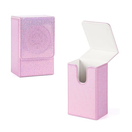 Liuselly Storage Pouch, Sun & Moon Tarot Card Storage Box, PU Leather Tarot Card Storage Case, Portable Card Container, Game Deck Holder, Durable