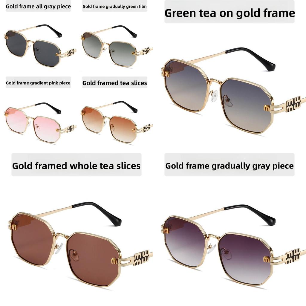 Modern Polygon Sunglasses For Women Uv400 Sun Protection Outdoor Fashion Accessory