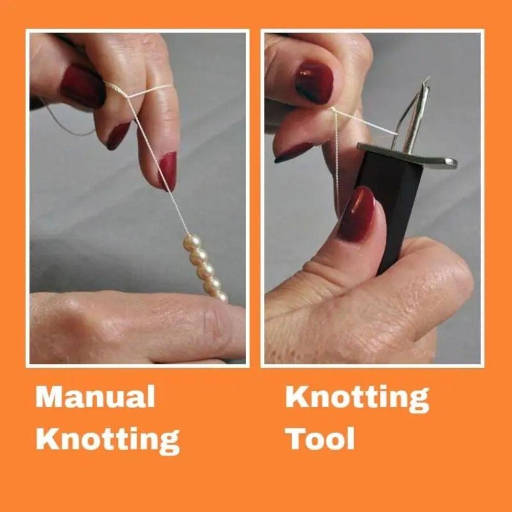 Stringing Pearls Beading Knotting Tool Beading Pearls Knitting Needles DIY Bracelet