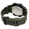 Casio AEQ-110W-3AV Men's World Time Analog-Digi Quartz Watch with Black Inverted LCD and Military Green Display (Imported)