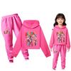 Der Erstaunliche Digitale Zirkus Mädchen Cropped Hoodie Hose Zweiteiliges Set Lässige Mode Pomni Druck Kinder Outfit