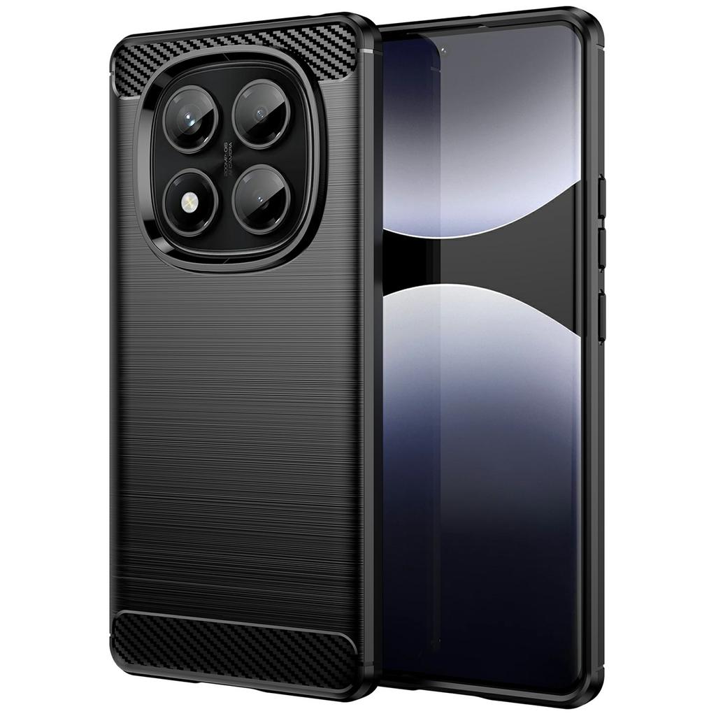 For Xiaomi Redmi Note 14 Pro 4G Case Protective Phone Cover Carbon Fiber Texture Brushed