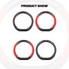 Ergocar Car Steering Wheel Cover Non-Slip Car Steering Wheel Protector Sport D-Shape Carbon Fiber & PU Leather Universal For Diameter 38Cm(15")