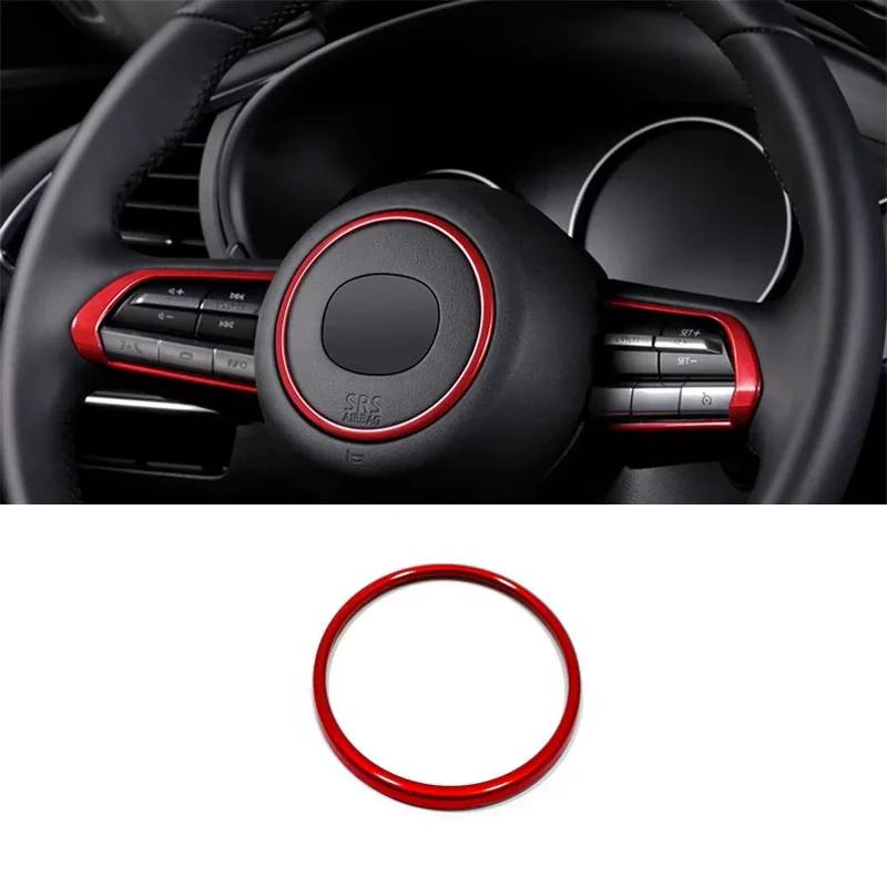 For Mazda 3 Axela BP CX-30 DM cx-50 -  Steering Wheel Trim Circle Sequ Ring Cover Button Decoration Sticker