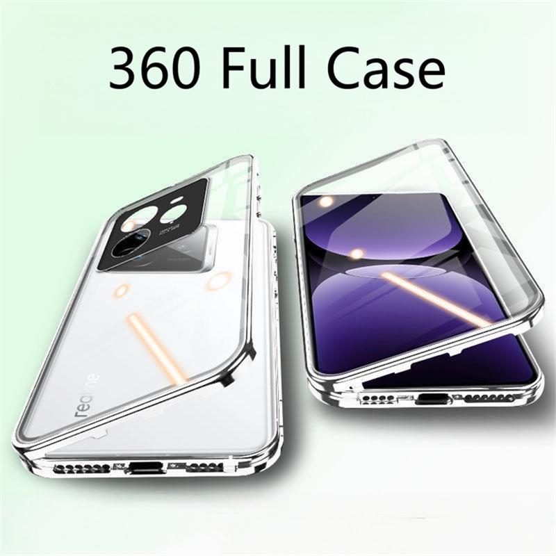 Coque Intégrale 360 Pour Realme GT7 Pro GT 7 Pro 5G Adsorption Magnétique Double Face Verre Trempé Métallique Housse de Protection