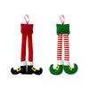 Christmas Stripes Red Elf Legs Hanging Tree Decoration Car Legs Decorative Fireplace Christmas Party Decorations