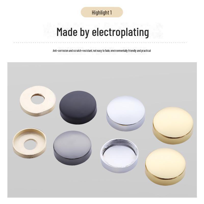 Curved Copper and Stainless Steel Decorative Mirror Nail Caps