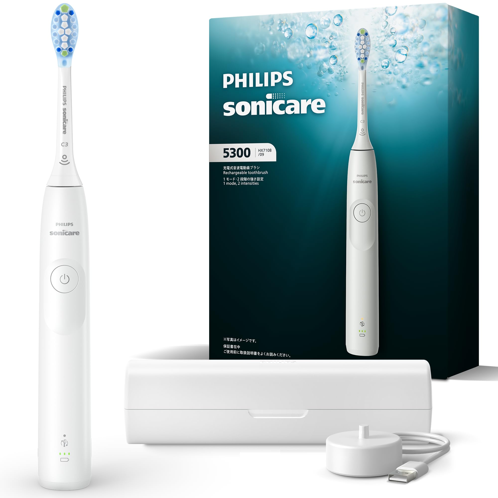 

Электрическая зубная щетка Philips Sonicare ProtectClean 5300 Чистящая насадка Зарядное устройство и дорожный чехол Белый [Модель 2025 года] (Премиальная голова, подставка, в комплекте) белый
