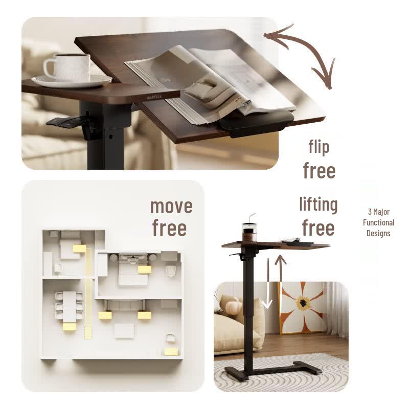 Brateck Pneumatic Adjustable Bedside Desk