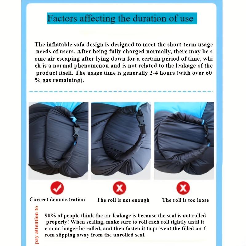 1PC inflatable garden sofa single model, fast inflation, foldable, comfortable, portable and lightweight