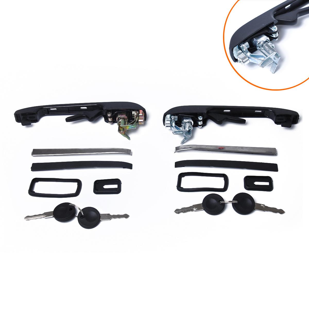 

2PCS Ручка задніх дверей ліва+права для Volkswagon VW Passat 16 I 1 Golf 17 Mk1 Mk2 1974-1994 193839205A 193839206A срібний