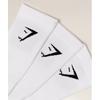 Gymshark Motivate Graphic Crew Sock 3pk White I1c6z Wb57